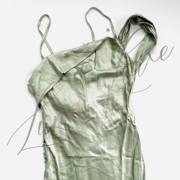 FOR LOVE & LEMONS Jewel Maxi Dress In Sage (size M) NWT - Picture 5 of 15